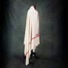Sozni Hand Embroidered Cashmere Shawl Burgundy Border