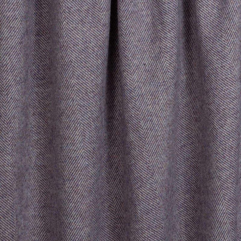 Shetland Wool Herringbone Throw - Mulberry