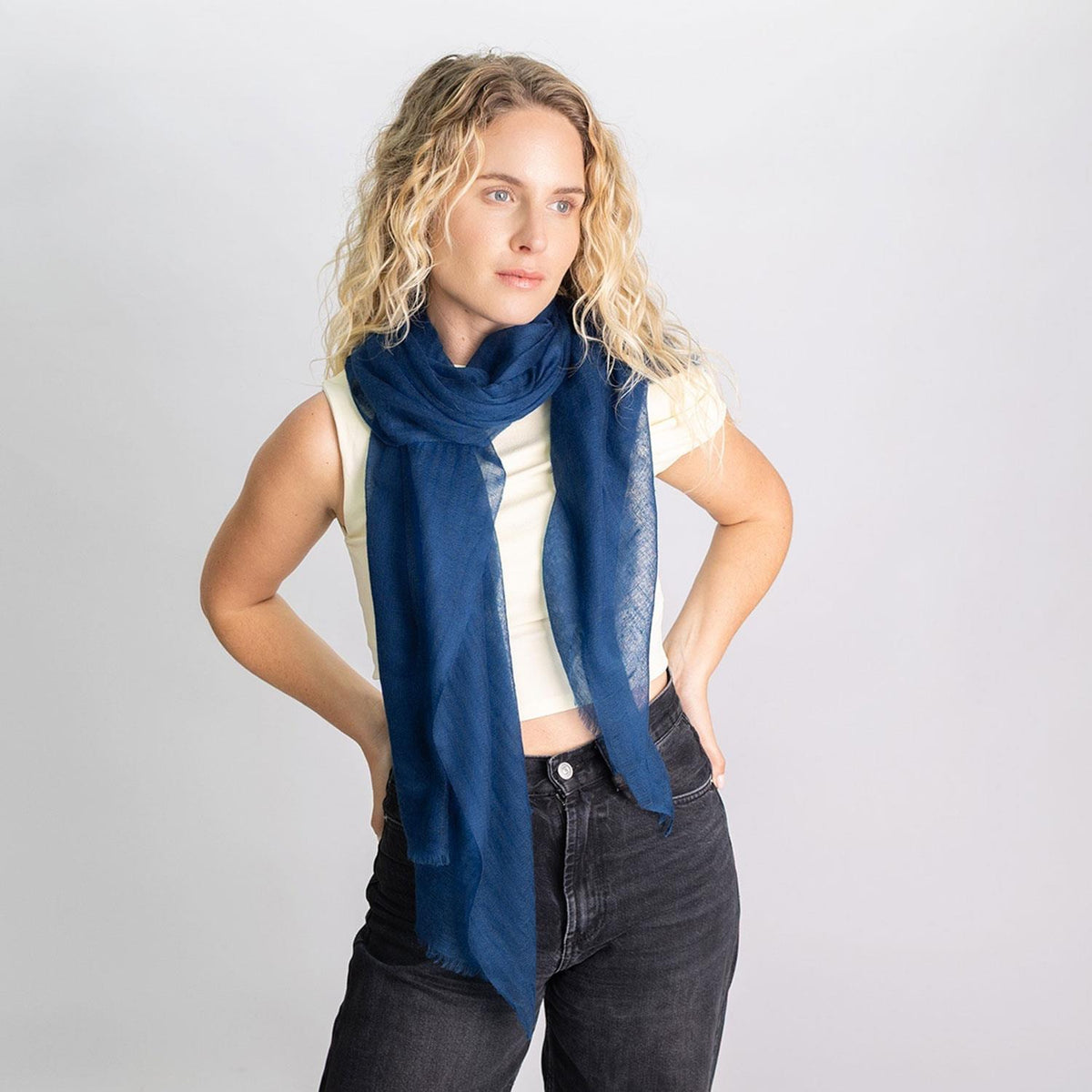 Cashmere Matty Shawl Poseidon