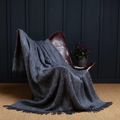 Sofia Mohair Blanket Pebble