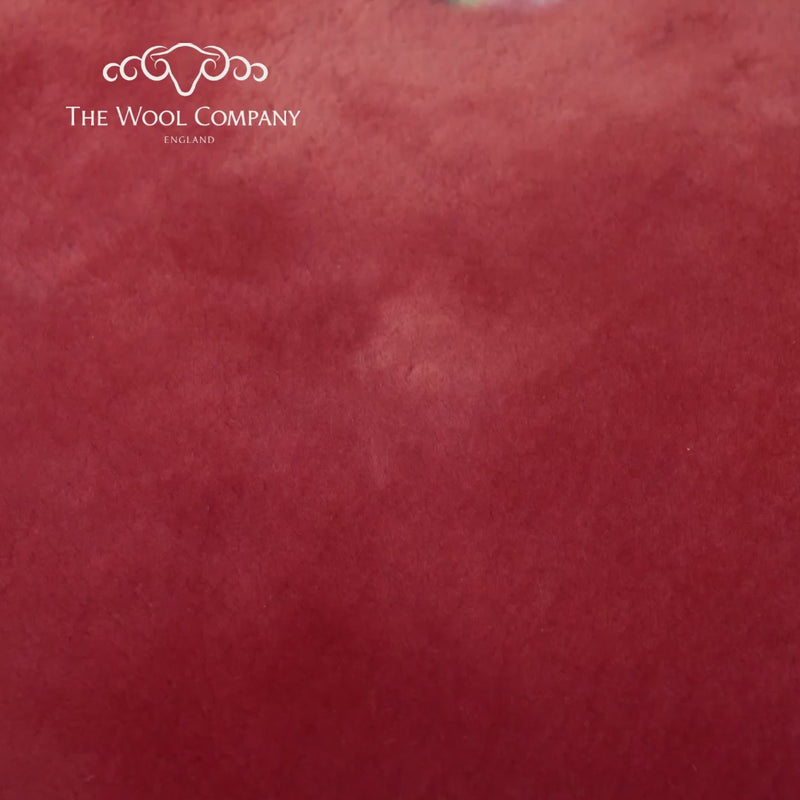 Exclusive Sheepskin Throw Red