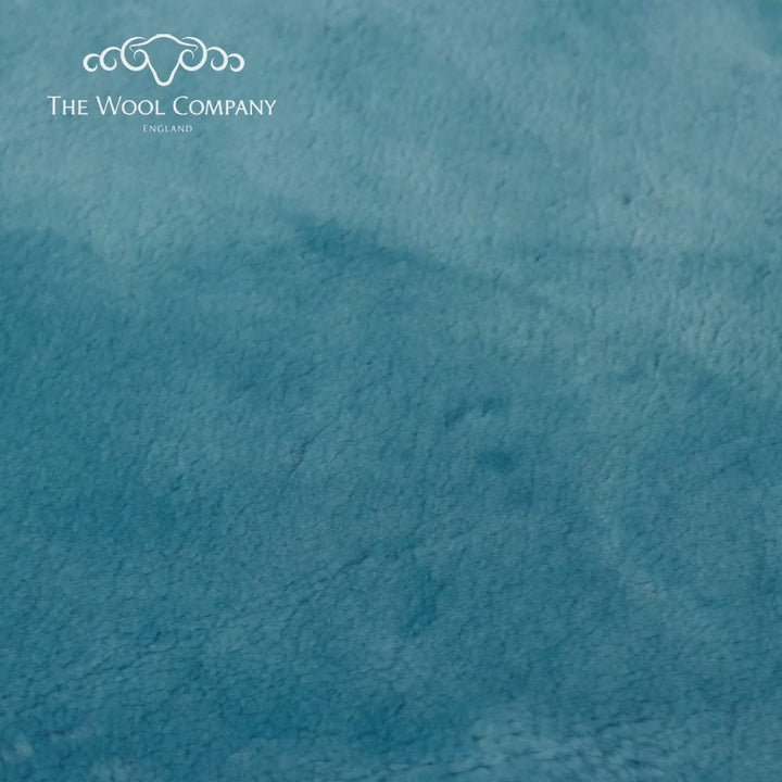 Exclusive Sheepskin Throw Cerulean