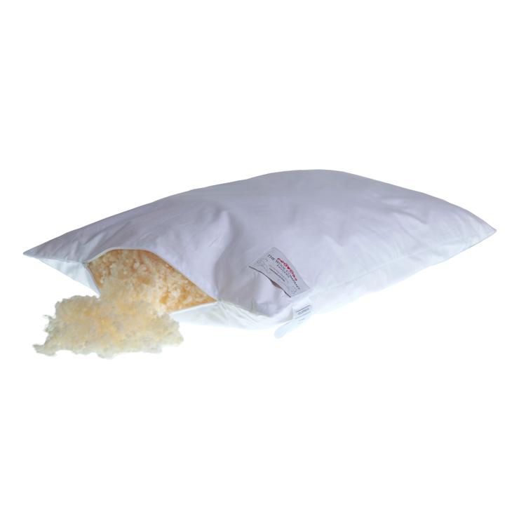 British-made with 100% British wool pillow adjustable fill level 220 thread count 100% high-quality cotton casing with zip