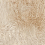 British single Linen colour dyed longwool sheepskin rug soft cream & caramel tones super silky-soft fleece 100 x 70 cm approx