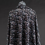 Hand Embroidered Cashmere Pashmina Black Floral