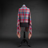 Hand Loomed Blue & Red Check Cashmere Stole