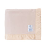 British-made super-soft cashmere blend blankets lightweight warm traditional satin-style ribbon trim, available in 2 colours