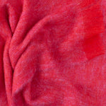 100% Mohair throw lightweight super soft & warm vibrant orangey-pink tones with a soft fringe edge 122 x 183 cm