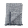 100% Alpaca throw lightweight ultra soft & warm two-tone light & dark grey soft fringed edge top-quality By The Wool Company
