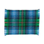 100% mohair knee blanket lightweight ultra soft & warm Ancient Urquhart tartan blue green black & white checks 91 x 122 cm