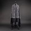 Hand Embroidered Cashmere Pashmina Black Floral
