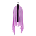 Fine Merino wool shawl in a rich lilac with a soft fringe edge super-soft generous size lightweight & warm top-quality