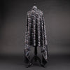 Hand Embroidered Cashmere Pashmina Black Floral