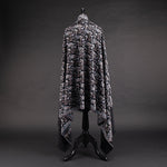 Hand Embroidered Cashmere Pashmina Black Floral
