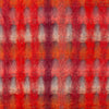 Mohair & Merino blend throw lightweight super soft & warm vibrant reds orange coral & pink in a geometric design 130 x 200 cm