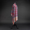 Hand Loomed Blue & Red Check Cashmere Stole