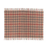  100% pure new wool medium weight knee rug in warm tones of brown and russet checks top-quality, warm and cosy