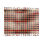  100% pure new wool medium weight knee rug in warm tones of brown and russet checks top-quality, warm and cosy