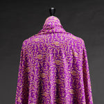 Hand Embroidered Cashmere Pashmina Purple