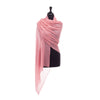 Fine wool & silk blend shawl in subtle dusky pink tones with a soft fringe lightweight & warm top-quality By The Wool Company