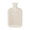 100% recycled natural rubber cream hot water bottle ribbed one side with smooth reverse 2 litre capacity plastic screw cap