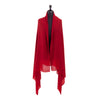 Fine Merino wool shawl in rich russet red with a soft fringe edge super-soft generous size lightweight & warm top-quality
