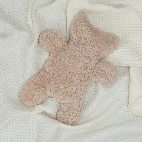 Teddy Hot Water Bottle Cover Oyster