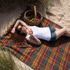 Antique Buchanan picnic rug khaki waterproof backing 100% lambswool made in Scotland top-quality supplied with cotton bag