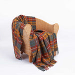 100% pure new wool British-made throw in Antique Buchanan tartan top-quality, warm and cosy classic, colourful & practical