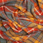 100% pure new wool British-made throw in Antique Buchanan tartan top-quality, warm and cosy classic, colourful & practical