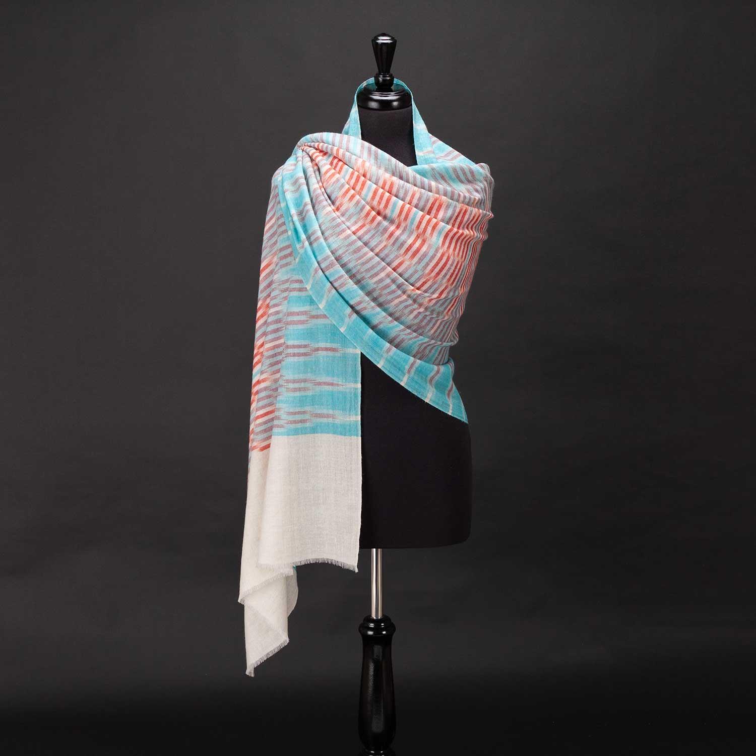 aqua pashmina shawl