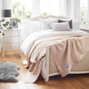 British-made super-soft cashmere de luxe blankets for all-season ultimate luxury silk ribbon binding From The Wool Company