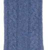 Cashmere cable knit bed socks super-soft denim blue colour in size 8 - 11 made in Scotland finest-quality & luxurious comfort