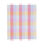 100% lambswool super-soft lightly brushed throw beautiful pastel shades check pattern top quality warm and cosy 