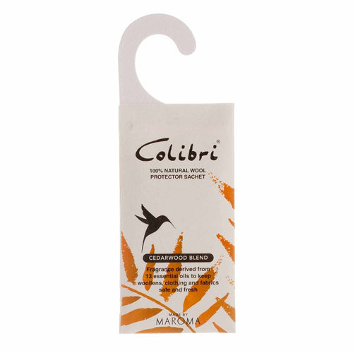 Colibri Natural Anti-Moth Hanging Wardrobe Sachet in Cedarwood -  - Wool Care  from The Wool Company