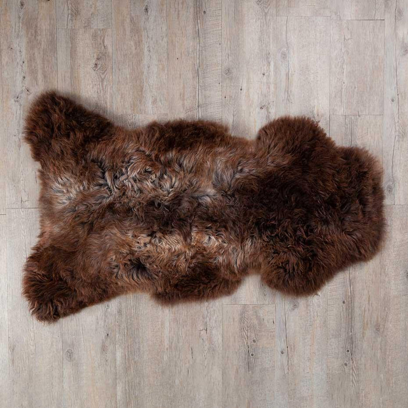  Undyed rare breed British sheepskins, thick, soft luxurious fleece, cream, browns, and black, each is unique longwool fleece