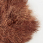 Undyed Icelandic sheepskin, natural chocolate brown with blonde highlights flecked across the fleece. Silky soft & luxurious