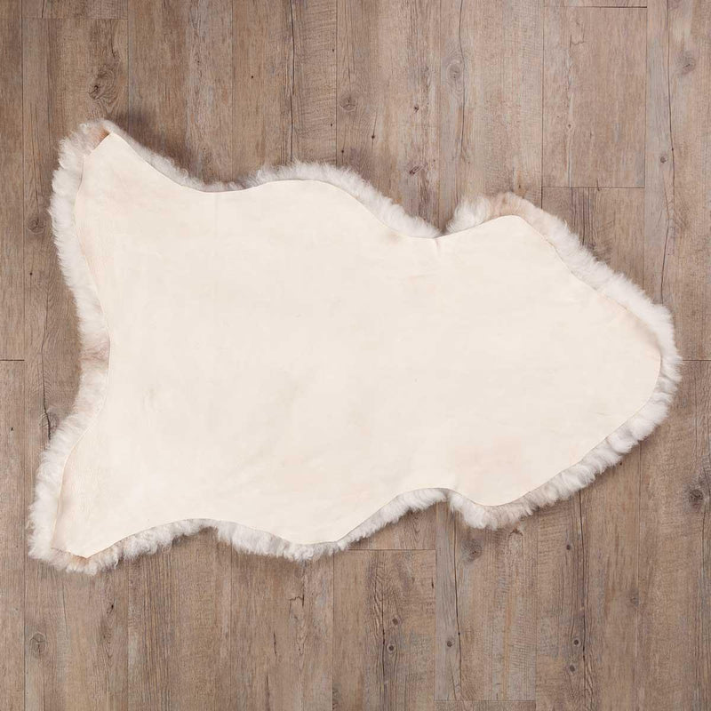 Undyed, shorn XL Icelandic sheepskin, greys, and browns flecked through a natural white soft fleece, Eco tanned British skins