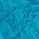 Super-soft, thick luxury mohair throw in vibrant bright turquoise blue top quality extremely warm lightweight & cosy