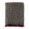 Super-soft, thick mohair throw in rich dark purple & green with a hint of turquoise blue top quality warm & light & cosy 