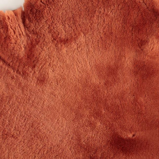 Soft, luxurious sheepskin throw in rich dark ginger orange would look fab in any interior shorn fleece dense & supportive