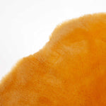 Soft, luxurious sheepskin throw in rich golden yellow would look fabulous in any interior shorn fleece, dense & supportive