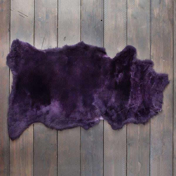 Soft & luxurious sheepskin throw in a rich deep purple would look fabulous in any interior. Shorn fleece, dense & supportive