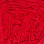 100% soft knitted cashmere stole in vibrant rich red with short scallop fringe unique design lightweight & warm top-quality
