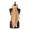 100% soft knitted cashmere shawl in fudge tones with a short scallop fringe unique design lightweight & warm top-quality 