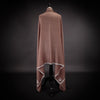 Hand-crafted cashmere & silk pashmina embroidered with white thread on a chocolate background finest quality special shawl
