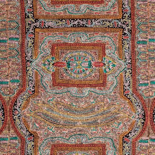 Ganderbal Hand Embroidered Pashmina Mandala -  - CLOTHING  from The Wool Company