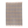 Made in Scotland Heritage lambswool throw double-faced grey, purple and heather checks thick & super-soft top-quality