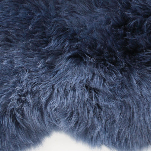 Dusky indigo blue grade 'A' luxury longwool sheepskin. Quality British sheepskin, really luxurious, thick  & silky soft 