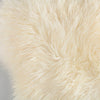 Beautifully soft long curly natural ivory sheepskin. Double size boho-chic accessory for any interior, luxurious fleece 